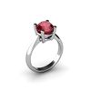 Image 1 : Garnet 0.60ctw Ring 14kt White Gold