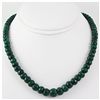 Image 1 : 335.98ctw Natural Emerald Rondelles Necklace