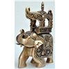 Image 1 : Ambabari Open Leg color Antique Brass size 10in.x8in.x5
