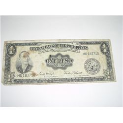 WW2 1949 1 PESO *PHILIPPINES - CENTRAL BANK OF THE PHILIPPINES*!!