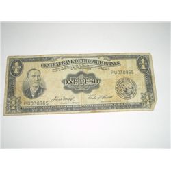 WW2 1949 1 PESO *PHILIPPINES - CENTRAL BANK OF THE PHILIPPINES*!!