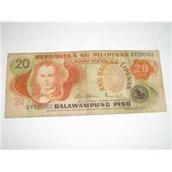 WW2 1949 20 DALAWAMPUNG PISO *PHILIPPINES - REPUBLIKA NG PHILIPINAS*!!