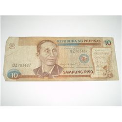 1949 10 SAMPUNG PISO *PHILIPPINES - REPUBLIKA NG PHILIPINAS*!!