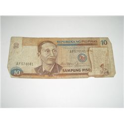 1949 10 SAMPUNG PISO *PHILIPPINES - REPUBLIKA NG PHILIPINAS*!!