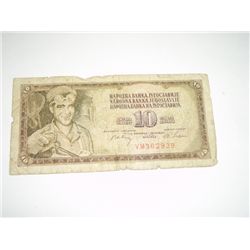 1968 10 DINARA JUGOSLAVIJA *RARE NOTE*!!