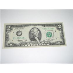 1976 $2 U.S. BILLS *RARE UNC HIGH GRADE* SERIAL # D31336553A!!