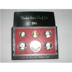 1981-S PROOF Set *SET HAS THE SUSAN B. ANTHONY DOLLAR & KENNEDY HALF DOLLAR - NICE SET*!!