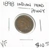 Image 1 : 1898 INDIAN HEAD PENNY RED BOOK VALUE IS $10.00 *RARE VERY FINE GRADE*!!