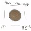 Image 1 : 1905 INDIAN HEAD PENNY RED BOOK VALUE IS $8.00 *RARE VERY FINE GRADE*!!