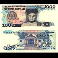 1987 Indonesia 1000 Rupiah Note Crisp Unc (CUR-06761)