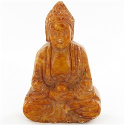 300ct Handcarved Honey Jade Buddha Pendant (CLB-1070)