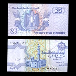 1990 Egypt 25 Piastres Crisp Uncirculated Note (COI-4568)