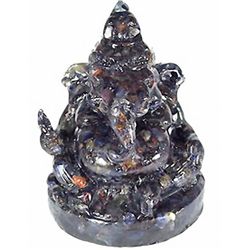 670ct. Nice Blue Sapphire Ganesh Buddha Statue (GEM-4903)