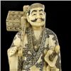 Image 4 : Chinese Handcarved Bone Standing Merchant on Base (CLB-969)
