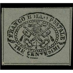1867 Papal States 3b Stamp MINT NG (STM-1059)