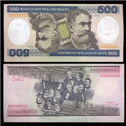 1981 Brazil 500 Crusados Crisp Uncirculated Note (CUR-05573)