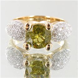 3.25ct Demantoid Garnet Diamond 14k Ring (JEW-3792)