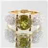Image 1 : 3.25ct Demantoid Garnet Diamond 14k Ring (JEW-3792)
