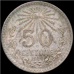 1944 Mexico 50c AU (COI-10083)