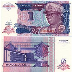 1993 Zaire 1 Mikuta Note Crisp Unc (CUR-07127)