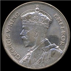 1934 New Zealand 1/2 Crown VF (COI-10231)