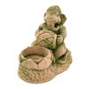 Image 1 : Handcrafted Cast Sandstone Ganesh Candle Holder (CLB-1037)