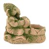 Image 2 : Handcrafted Cast Sandstone Ganesh Candle Holder (CLB-1037)