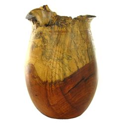 Afzelia Burl Handcarved Vase (DEC-557)