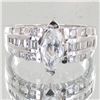 Image 1 : 27.99twc Lab Diamond White Gold Vermeil/925 Ring (JEW-3970)