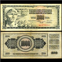 1978 Yugoslavia 1000 Dinara Circulated Note (CUR-06677)