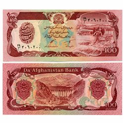 1991 Afghanastan 100 Afghanis Crisp Unc Note (CUR-05617)