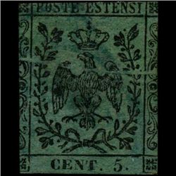 1852 Modena 5c Stamp ERROR (STM-0973)