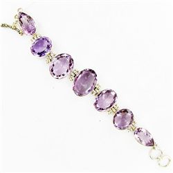 275twc Purple Pink Amethyst Sterling Bracelet (JEW-3349)