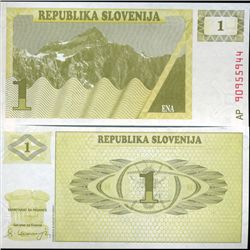 1991 Slovenia 1 T Crisp Unc Note (CUR-06344)