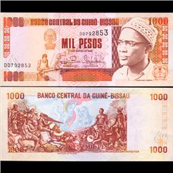 1990 Guinea-Bissau 1000 Peso Note Crisp Unc (CUR-07091)