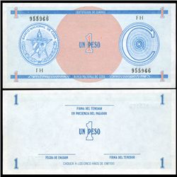 1987 Cuba 1 Peso For. Exch. Note Crisp Unc. (CUR-06526)