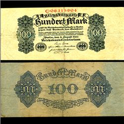 1922 Germany 100 Mark Note Better Grade (CUR-06658)