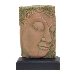 Excellent Hand Cast Sandstone Buddha Face  (CLB-376)