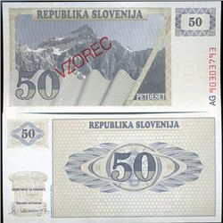 1991 Slovenia 50 T Specimen Crisp Unc Note (CUR-06339)