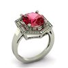 Image 1 : Genuine 5.08 ctw Garnet Diamond Ring W/Y Gold 10kt