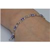 Image 2 : Genuine Tanzanite (Zoisite)2.52Ctw Diamond Bracelet 10K