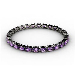 Genuine 10.35 ctw Amethyst Bracelet 10k W/Y Gold,7g