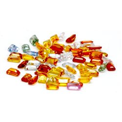 Natural Multi-Sapphire Emerald Cut 3x5mm 64pcs 23.09ctw