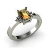 Image 1 : Genuine 0.61 ctw Citrine Diamond Ring 10k