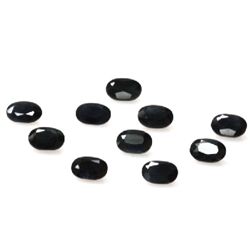 Natural 10.98ctw Black Sapphire Oval Stone 7x5 (10)