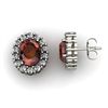Image 1 : Genuine 3.34 ctw Garnet Diamond Earring 10k W/Y Gold
