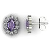 Image 1 : Genuine 3.24 ctw Tanzanite Diamond Earring 10k W/Y Gold