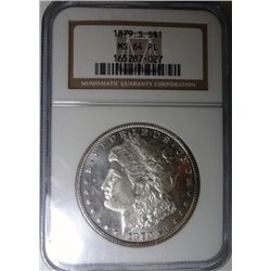 1879-S MORGAN DOLLAR NGC MS64 PL NICE!