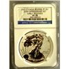 Image 1 : 2011P 25 TH ANNIVERSARY AMERICAN SILVER EAGLE EARLY RELEASE NGC REVERSE PF70,