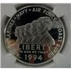 Image 2 : 1994P WOMEN VETS DOLLAR NGC PF69 UC